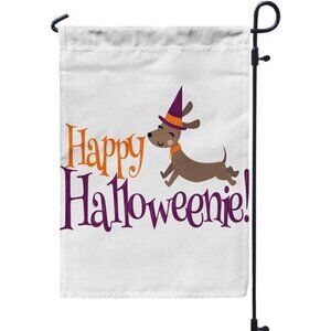 Welcome Garden Flag Home Yard Decorative 12X18 Inches Happy Dachshund